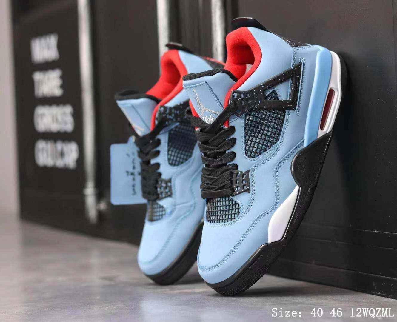 Scott x Air Jordan 4 蓝