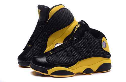 AJ13 Nuovo colore abbinato in rete nera e gialla Anthony Nuggets Super A scarpa da uomo