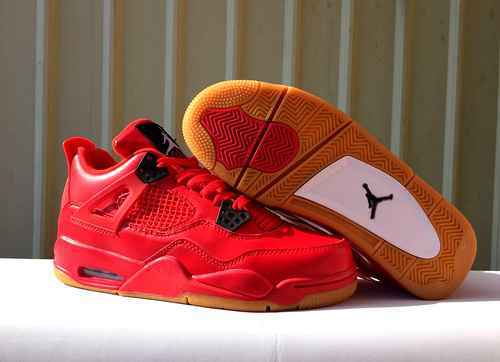 JORDAN 4 Scarpe da uomo rosse e nere 4047