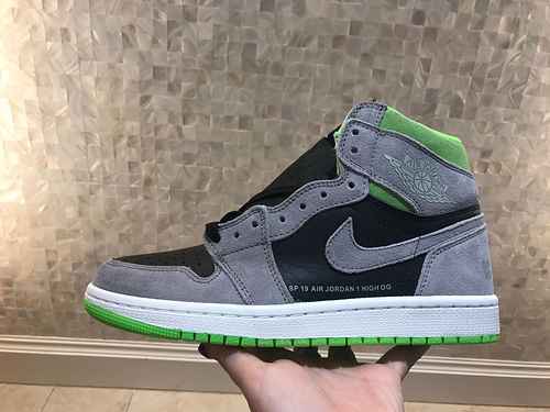 Scarpe Jordan 1 strato superiore grigio verde da uomo e da donna taglie 3639 4046 spedite a grandezz