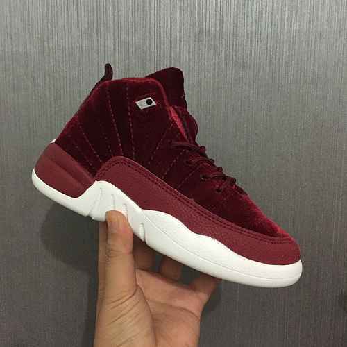 AJ12 Red Velvetamp Cool scarpe per bambini grigie 2835 spedite