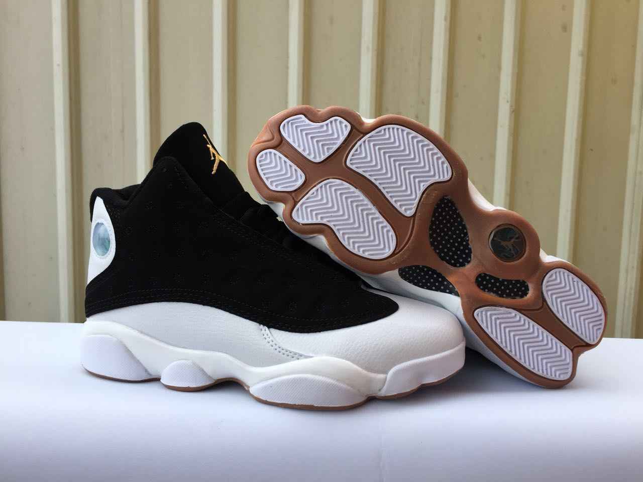 JORDAN 13 黑白金 男女鞋