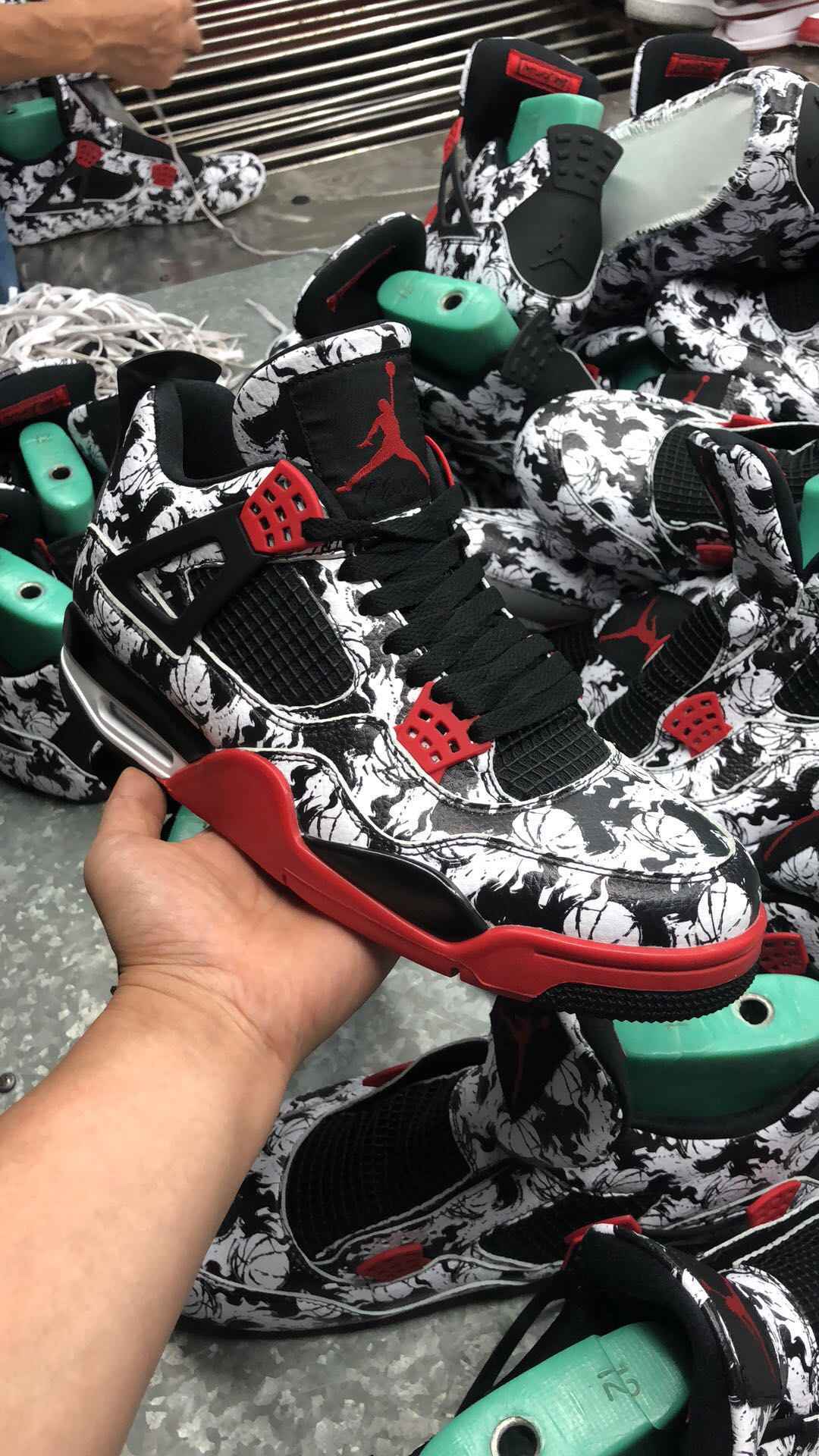 【头层复刻】Air Jordan 4 Tattoo AJ4 乔4 纹身涂鸦 中国水墨1.jpg