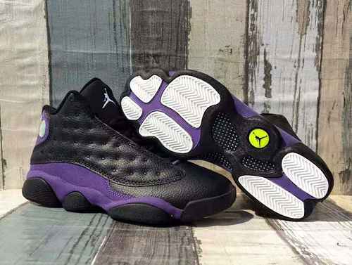 JORDAN 13 Nero Viola Scarpe da uomo 4047