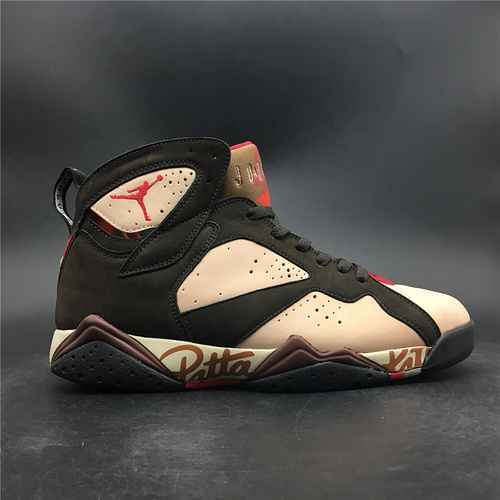 Jordan Dan Generation 7 Patta x Air Jordan 7 OG SP Multi color Splice Pelle nabuk marrone e Khaki ch