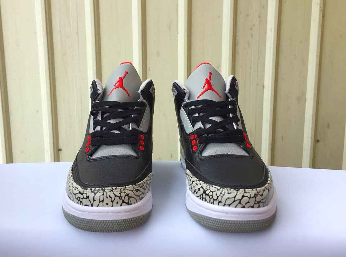 JORDAN3 黑灰红（勾）男鞋41--47