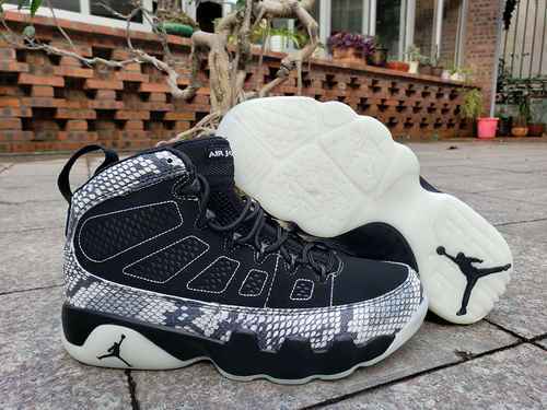 AIR jordan9 Jordan dan 9a generazione modello serpente bianco modello serpente nero scarpe da uomo 4