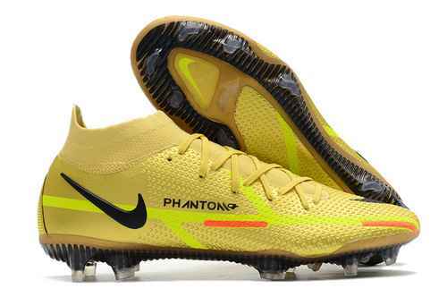 Arrivo Nike Phantom GT2 High Top Nero Argento Impermeabile Full Knit FG Scarpa da calcio Nike Phanto