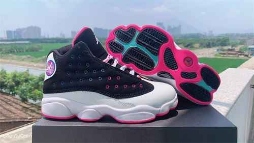 Air Jordan 13 GS Nero e Bianco Rosa Uovo Super A 36 40