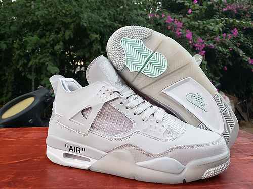 Air Jordan 4 Co marchiate Bianco Grigio 4047