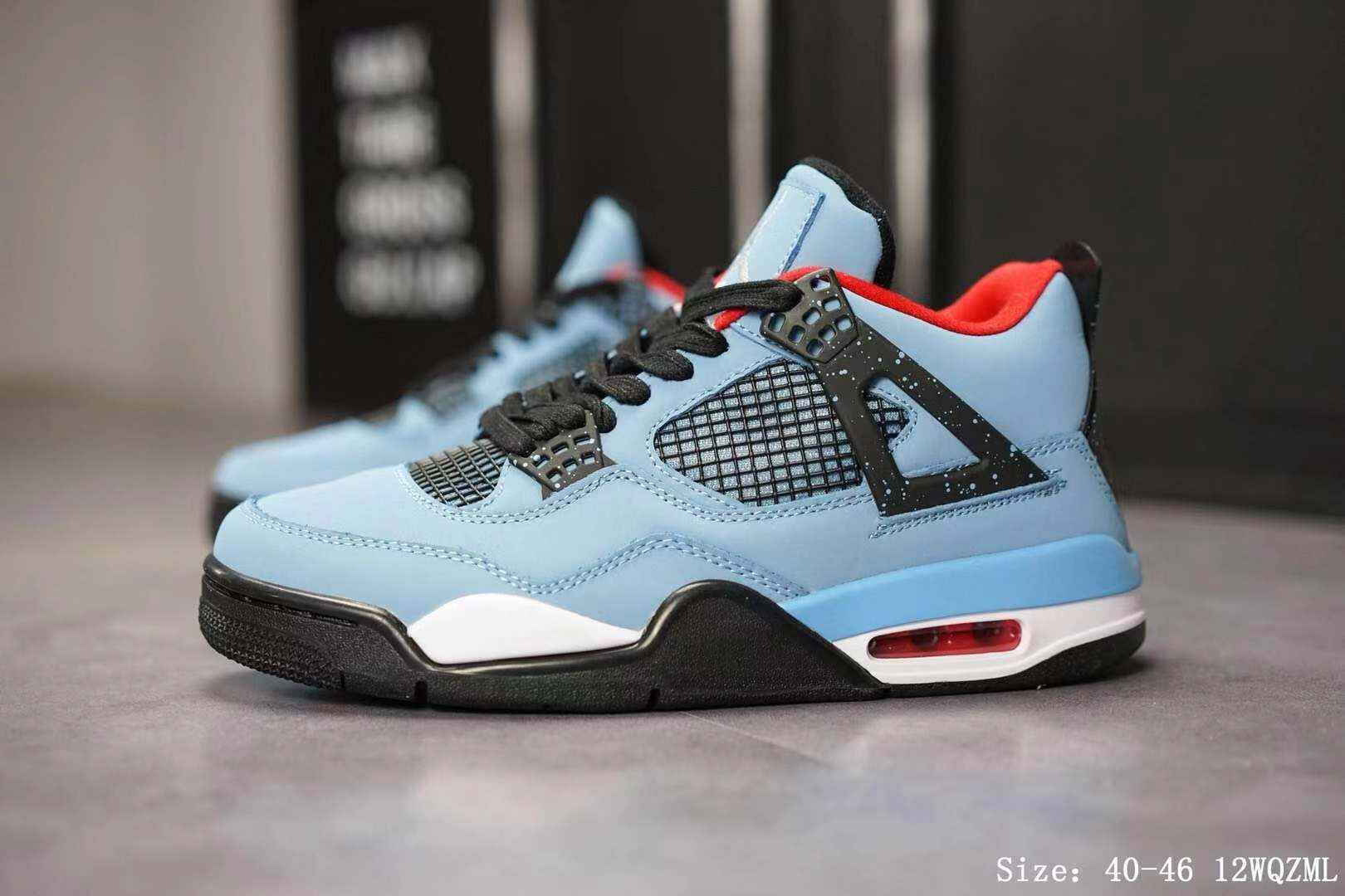 Scott x Air Jordan 4 蓝