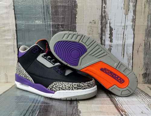 Scarpa JORDAN 3 Nero Viola da Uomo 4047