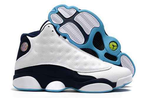 Scarpe Jordan Dan 13th Generation nuovi colori abbinati bianco profondo blu giada da uomo Super A404