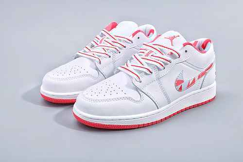 Jordan1 Bianco Pesca Rosso 104 Scarpe da donna 36 365 375 38 385 39