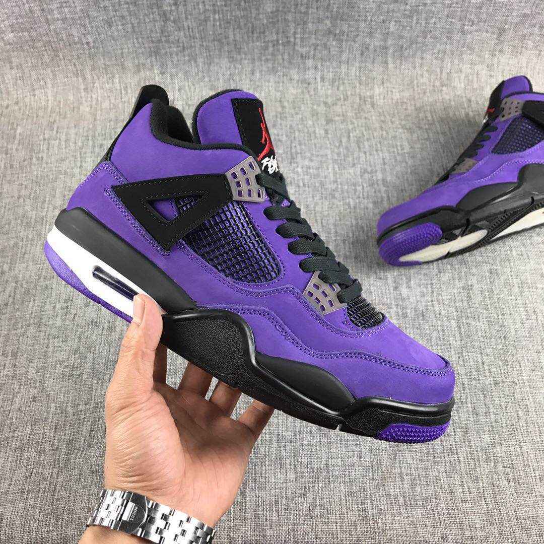 Travis Scott x Air Jordan 4联名紫色 (3).jpg