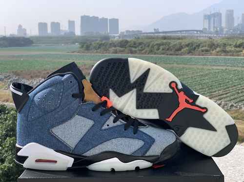 Air Jordan 6 Denim lavato Denim Denim Lavato Denim 40 47