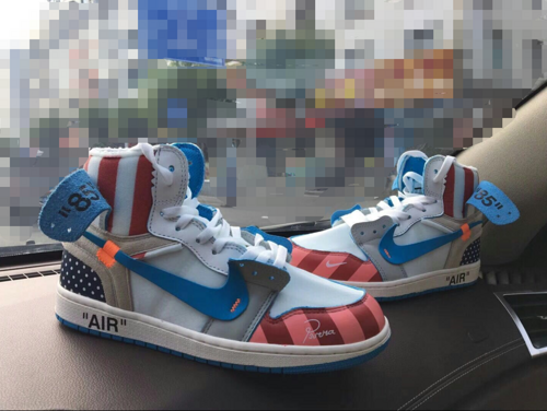 AIR Jordan 1 Rainbow Amusement Park Series Taglia di spedizione pesante 36 365 375 38 385 39 40 405 