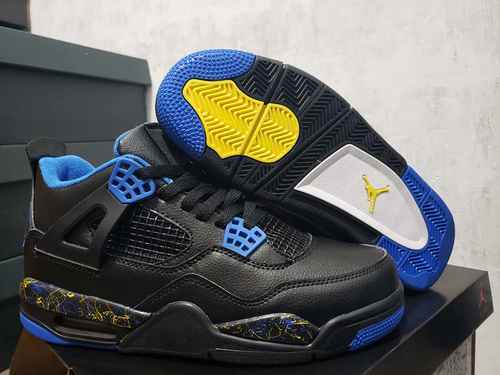 AIR JORDAN4 Jordan Dan 4a generazione Nero Blu Giallo 4047