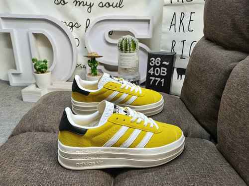 771DAdidas Originals Gazelle Bold W Clover Tre strati Suola spessa Low Top Retro Versatile Casual Sp