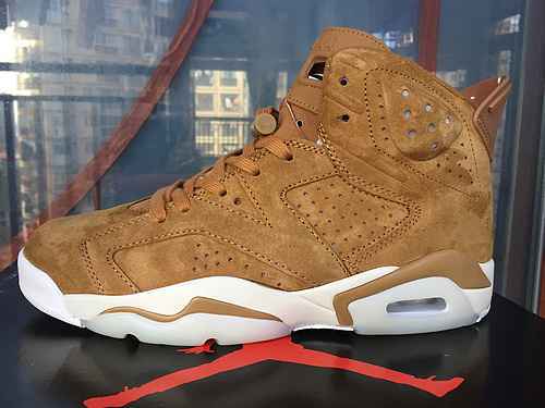 AirJordan 6 Wheat Scarpe da uomo e da donna di alta qualità Timbro in acciaio autentico 3647