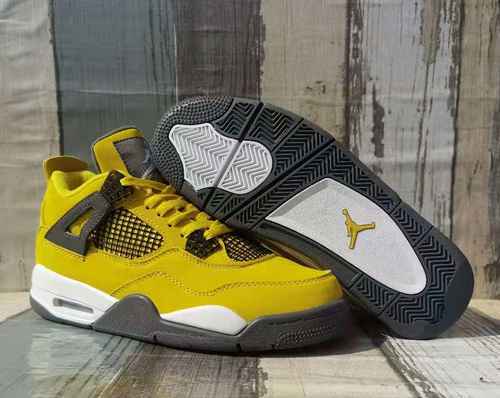 Scarpe JORDAN 4 elettriche da donna gialle da uomo 4047