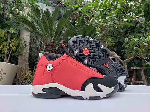 AIR JORDAN14 Scarpe Jordan Dan di 14a generazione rosse bianche e nere da uomo 4047 spedite