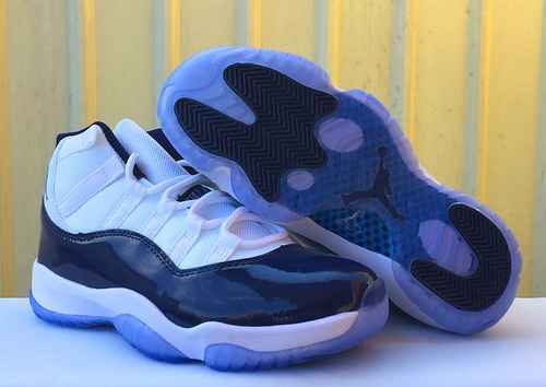 JORDAN11 Scarpe da uomo e da donna bianche blu intenso 3647