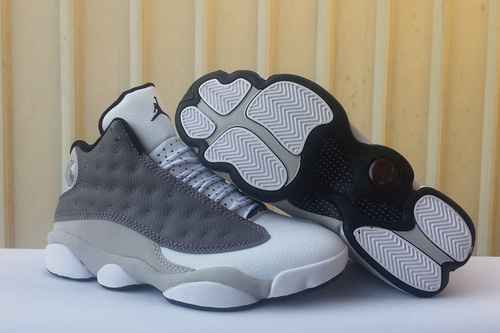 Scarpe Jordan 13 Bianche Grigie Uomo 4047