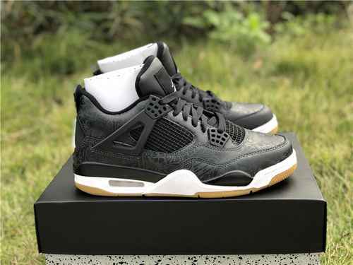 AJ4 Laser Graffiti Air Jordan 4 Spedizione a grandezza naturale 40475