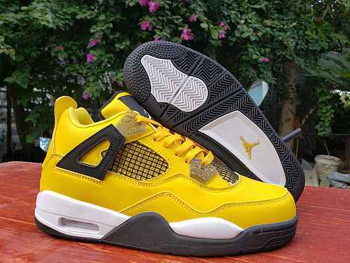 AIR Jordan 4 Jordan Dan 4th Generation All Giallo Uomo Scarpe 4047