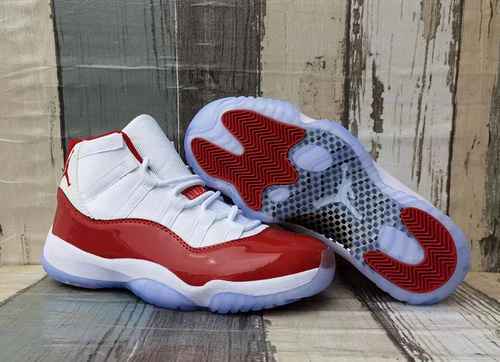 Scarpe da uomo JORDAN 11 bianche rosse 4047