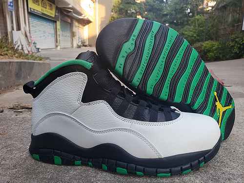 AIR JORDAN10Scarpe da uomo Jordan Dan 10th Generation Bianco Nero Greenamp Camo 4047