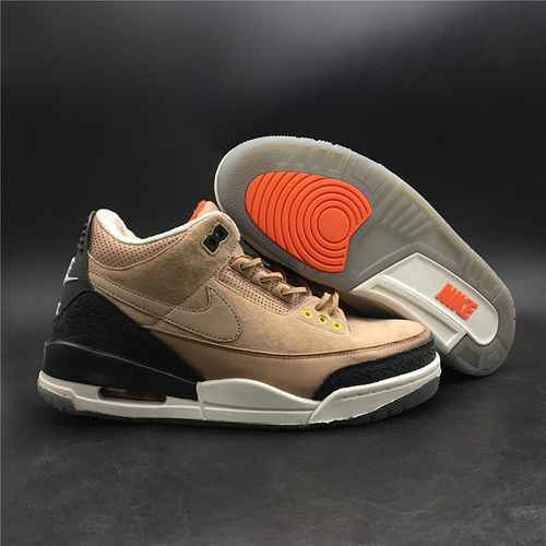 Jordan Dan 3rd Generation Air Jordan 3 Jth Nrg AJ3 Master Jia Manuscript Nero Marrone Versione origi