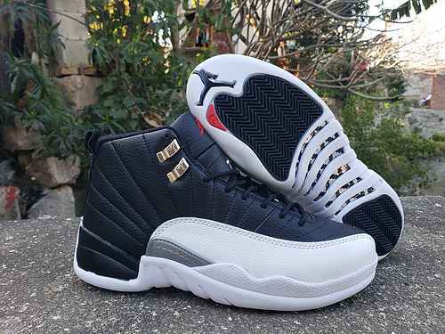 AIR jordan12 Jordan Dan 12a generazione replica playoff scarpe da uomo in bianco e nero 4047