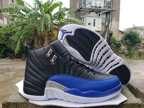 Air Jordan 12Jordan Dan 12G Nero Blu Bianca Uomo Scarpe 4047