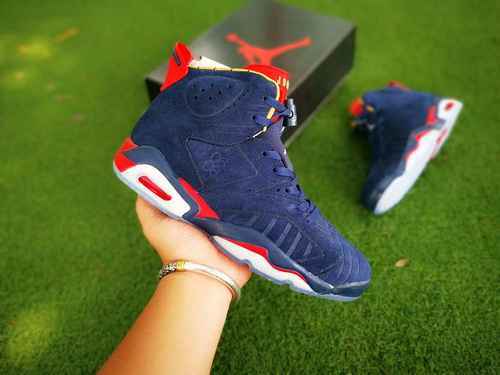 Scarpa Air Jordan 6 Charity da uomo autentica di alta qualità 4047 con mezza misura