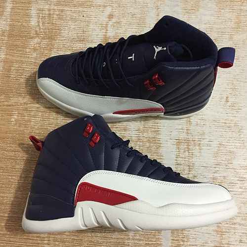 Scarpe da uomo Jordan Dan 12a generazione AJ12 blu profondo rosso bianco 4147