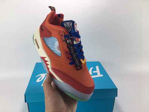 AIR JORDAN 5 AJ5 LOW Blu Arancione Mandarin Duck Charity Scarpe da basket basse DR6287686 Taglia 364