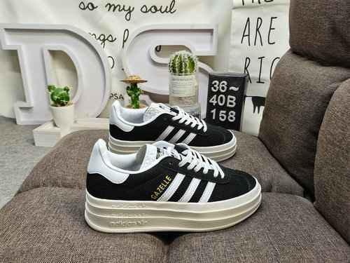 158DAdidas Originals Gazelle Bold W Clover Tre strati Suola spessa Low Top Retro Versatile Casual Sp