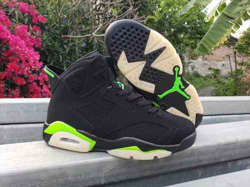 AIR JORDAN6 Jordan Dan 6th Generation Nero Verde Glow Fondo 4047