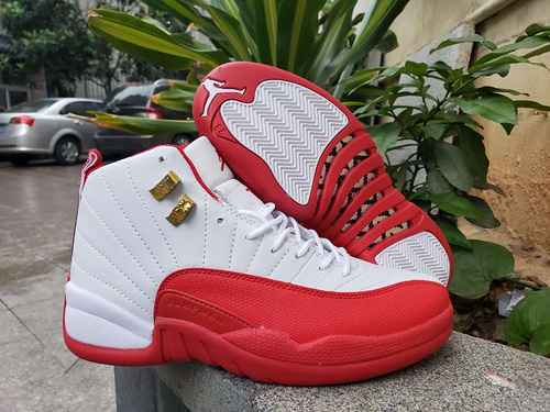 AIR Jordan 12 Jordan Dan 12a Generazione Bianco Acqua Rosso 4147