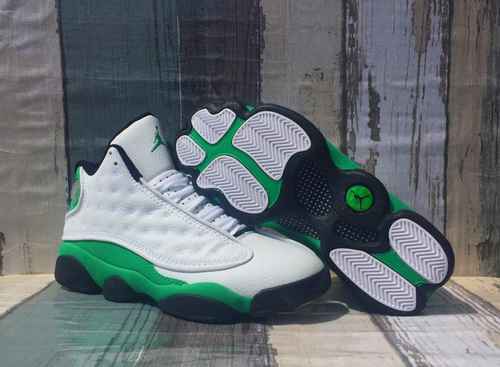 Scarpe da uomo JORDAN 13 bianche verdi 3M 4047