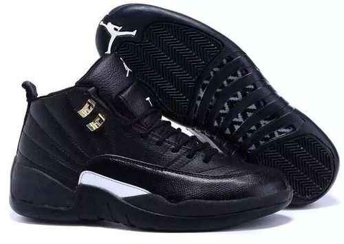 AJ12 Ufficiale Nero Argento Oro Bottone Colore Corrispondenza Spedizione Super A Scarpe da uomo 4147