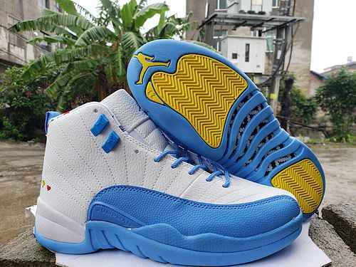 Air Jordan 12Jordan Dan 12th Generation Bianco Giada Uomo Scarpe 4047