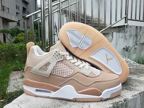 Air Jordan 4quot Lotus Root Color AJ4 Scarpe da uomo e da donna color loto 3647