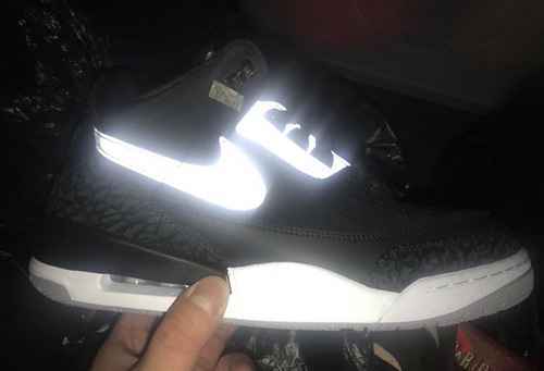 JORDAN 3 scarpe da uomo riflettenti 3M in cemento nero 4047