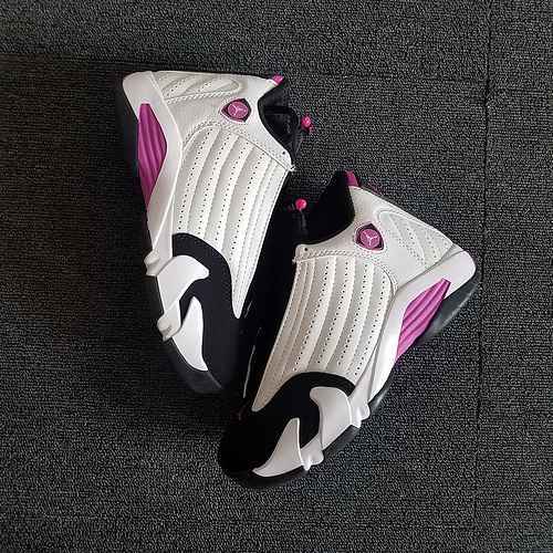 AIR Jordan 14Jordan Dan 14th Generation Bianco Rosa Donna Scarpa 3640