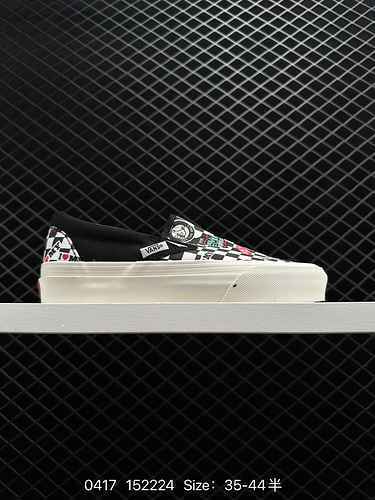 2 Vans Slip-On Official European Station Plus Cloth High end Canvas Shoes 223 New Fashion Printed On
