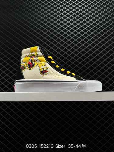 5 Vans Popular Cartoon Character Simpson High cut Canvas Shoes for Men and Women Size: 35 36 36.5 37