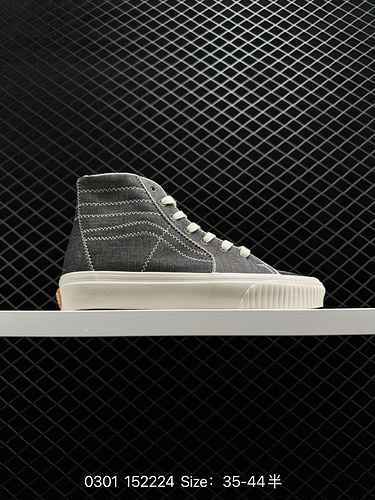 Vans Sk8Hi Grigio Cookie Head Vans Scarpe ufficiali alte di tela vulcanizzata casual Denim Tela grig